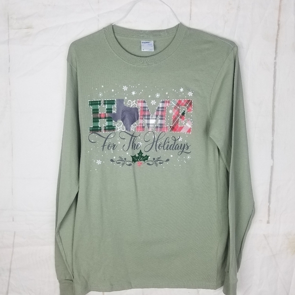 home for the holidayslong sleeve t shirt - Picture 1 of 5